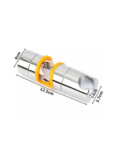 Primepickings Turuncu Yüksek Kaliteli Duş Braketi Duş Rayı Tutucu 19 25mm Abs Krom Duş Başlığı Tutucu 2 Katlı Gri