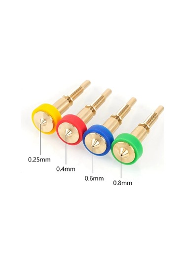 Gatherco Revo Hotend Ekstruder 0.25mm 0.4mm 0.6mm 0.8mm 3d Yazıcı Entegre Nozullar Pirinç Nozul 0.25mm