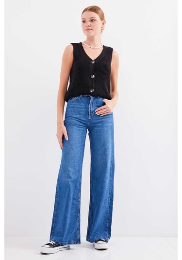 Gabria Kadın Triko Yelek Siyah