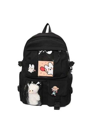 Didadodo Öğrenci Sırt Çantası, Bilgisayar Çantası -siyah, Ergonomik Tasarım Siyah