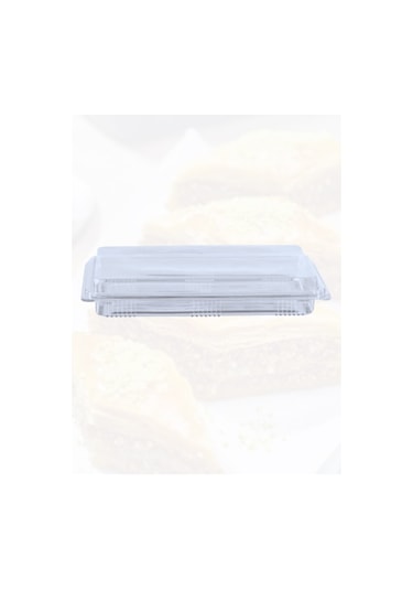 Yorulmazambalaj 250 Gr Kullan-at Plastik Baklava Kabı Şeffaf, Sızdırmaz, Tatlı Taşıma Ve Paket Servise Uygun 12 Li Paket
