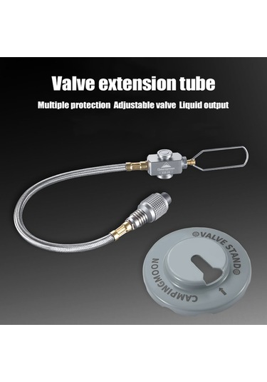 Geeksen Kamp Fırını Ve Gaz Tankı Arası Uzaklık Artırıcı, Valfli Yüksek Basınçlı Boru, Çelik Tellı Gövde, Z21-70 Modeli, Kamp Ve Piknik İçin Uygun Gümüş