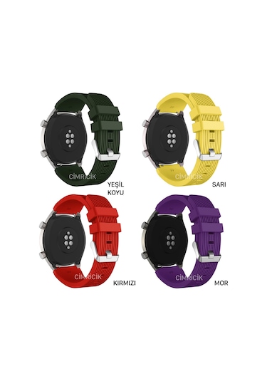 Samsung Galaxy Watch 46Mm Sm-R800 Kordon Kayış Delux Silikon Bhs3