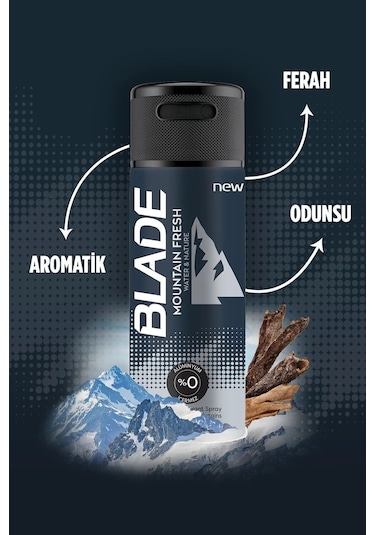 3 Adet Mountain Fresh Erkek Deodorant 150ml Leke Bırakmaz