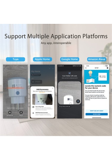 Wezone Matter Protokolü Destekli Akıllı Prizi 16a - Wifi Bağlantı, Çoklu Platform Entegrasyonu, Çocuk Güvenliği Ve Yüksek Güç