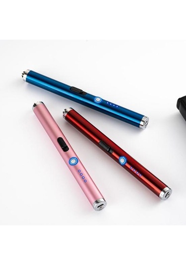 Mavi Elektrikli Ateşleyici Rüzgar Geçirmez Düğme Kontrol Ateşleme Mavi