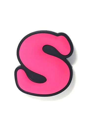 Crocs Terlik Süsü & Renkli Aksesuar Harf Jibbitz Neon Pembe