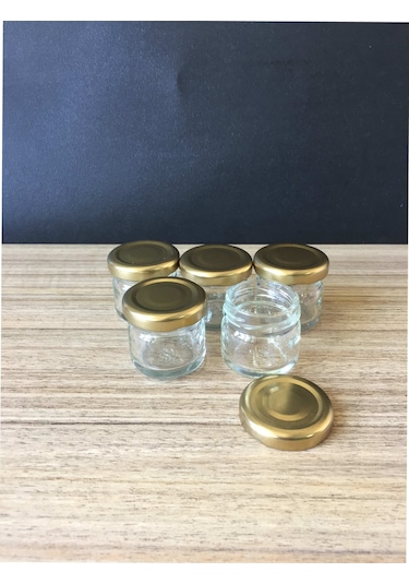 29 Cc Cam Kavanoz - 25 Adet - Gold Kapak . Mutfak.