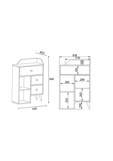 Şifonyer Zerda Beyaz
