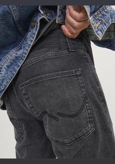 Jack & Jones Erkek Mike 270 Comfort Fit Jean 12246915 Black Denim Siyah