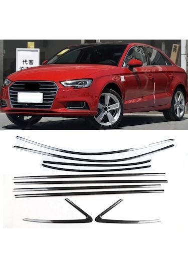 Audi A3 Sedan Cam Çerçevesi Kenar Çıtası Krom Tamtur 2013+