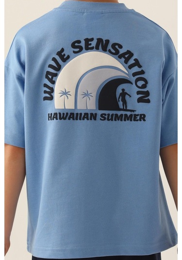 Roly Poly 3348 Wave Sensation İndigo Erkek Çocuk Bermuda Takım İndigo