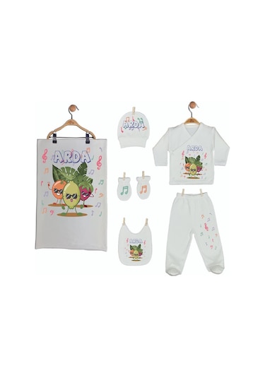 Pia Baby Gl 1903-07 İsme Özel Battaniye Zıbın Set Krem