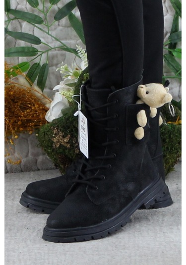 Fort Cool Perla Rahat Sıcak Astar Kaymaz Taban Kız Çocuk Bot Siyah