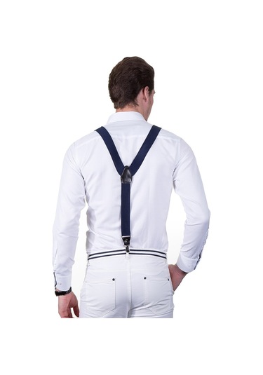 Tudors Erkek Pantolon Askısı Lacivert