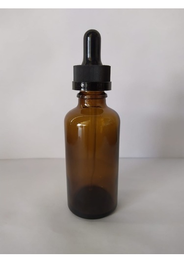 50Ml Cam Amber İnce Damlalıklı Çocuk Kilitli Kapak Siyah(10 Ad)