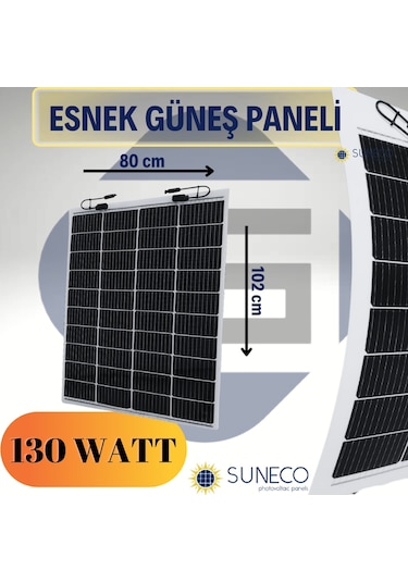 130 Watt Yarı Esnek Güneş Paneli Half Cut Monokristal Solar Güneş Paneli 205w