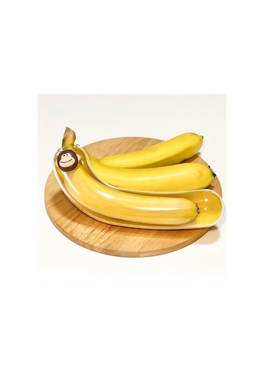 Fochsia Sarı Yeniden Kullanılabilir Muz Saklama Kabı Çevreci Kapaklı Piknik Seyahat Sarı