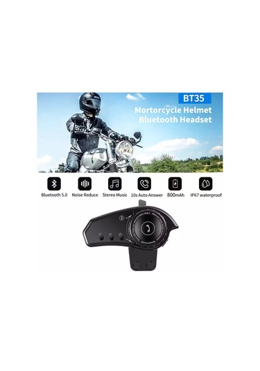Motosiklet İntercom Motor Kurye Kask Kulaklık Bluetooth 5.0