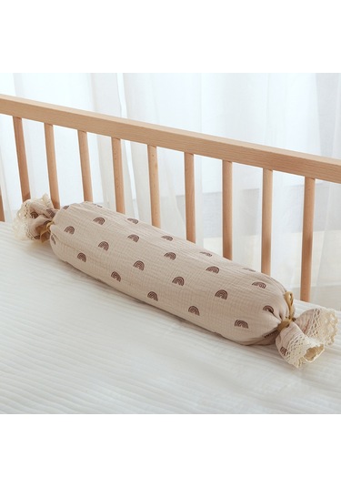 Şeker Silindir Yastık Bebek Boyun Yastığı Yumuşak Ve Güvenli No.28 Ekru