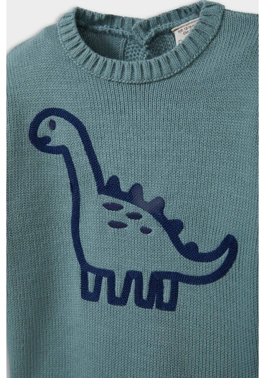 Defacto Erkek Bebek Regular Fit Dinozor Baskılı Kazak F2581a525aukh434 Haki