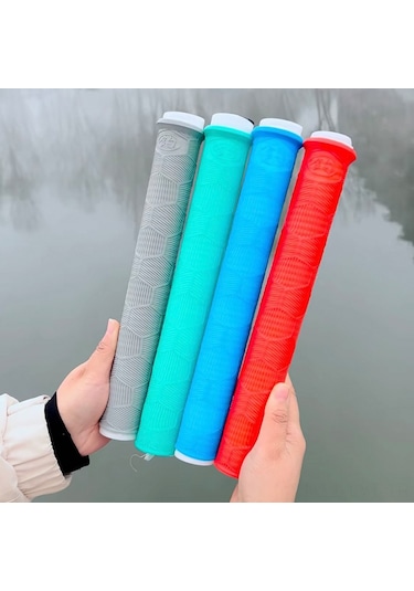 Youtek Kırmızı Uzun Kalın Sürekli Tutuş Sağlama Anti Kayma Ter Emici Kamış, Badminton Raketi Ve El Tutucu Koruması