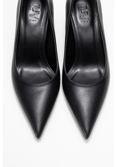 Marcus Siyah Cilt Kadın Topuklu Ayakkabı Siyah Cilt