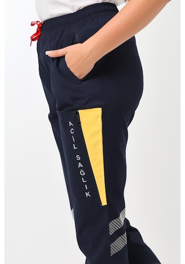 112 Unisex Likralı Yazlık Pantolon - Lacivert-7394-lacivert