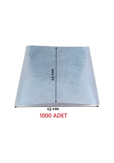 Çay Demleme Filtresi Boş Demlik Poşeti Büyük Endüstriyel Boy Kazan Galoşu Bonesi 15x15 Cm 1000 Adet Ev Otel Cafe Horeca