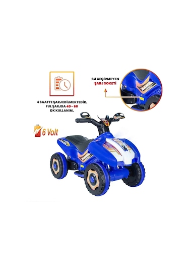 Kumandalı Akülü Araba 6 Volt 2-4 Yaş Mavi