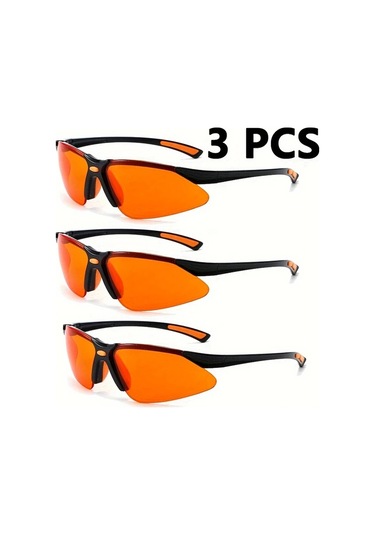 Willowhaven C8 Kırmızı 3 Adet İş Güvenliği Gözlüğü - Hafif Koruyucu