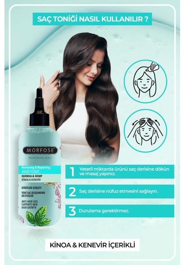 Morfose Kinoa & Kenevir İçeren Dökülme Karşıtı Saç Losyonu 300 ML