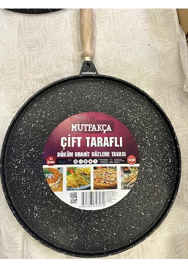Mutfakça Çiftaraflı Döküm 36 Cm Et Balık Gözleme Tavası