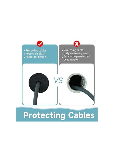 Homyl 6 Adet Kablo Yönlendirme Grommet& 39 İ Starlink Siyah