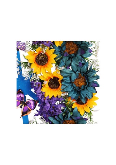 Suntek Çelenk Yapay Ayçiçeği Masa Centerpiece Tüm Yıl