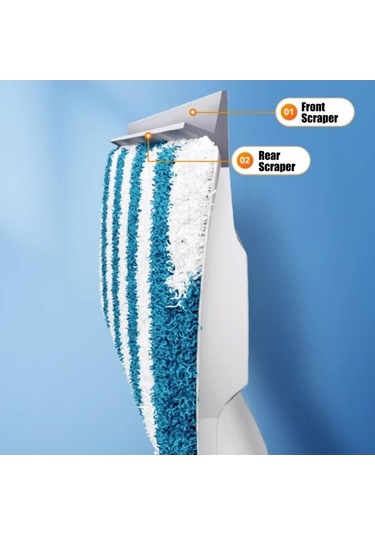 Bosphorusboutique02 Ev Cam Temizleyici Aleti - 30cm Panel, 1.45m Uzun Kol, Tek Tık Sprit, Çift Yönlü Silecek, Yüksek Yerlere Ulaşır, Kolay Saklama Kanca, Beyaz Beyaz