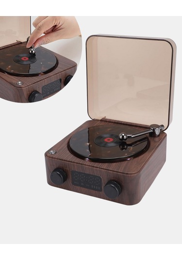 Saatli Gece Işıklı Hoparlör Modern Ve Vintage Tasarım