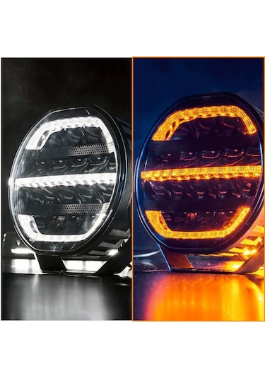 Sparkle 7'' Beyaz Turuncu Led Spot Projektör Çalışma Lambası Tır