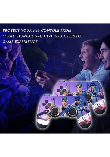 Kosona Ps4 Oyun Konsolu İçin Fortnite Temalı Çıkarılabilir Koruyucu Film, 4 Farklı Desen Seçeneği