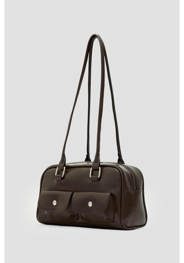 Rhan Retro Baget Çantası Kahve Kahve