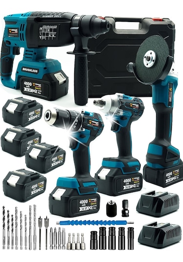 Germany Style Progp 5'li Set Kaynak Makinesi Kırıcı Delici Matkap Taşlama Bijon Sökme Vidalama Set