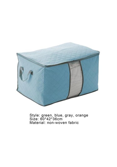 Yeşil Fermuarlı İstiflenebilir Giysi Yorgan Yastık Saklama Çantası Kutusu Ev Organizatör Kılıfı Yeşil