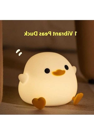 Moly Küçük Martı Ördek Gece Lambası - Silikon Pat Lamba - Bej Yd2024103015-1 - Masa Ve Başucu Lambası Bej
