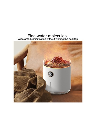 Sones Hx127 Mini Volcano Lava Aromaterapi Difüzörü Küçük Ev Atmosferi Nemlendirici, Renk: Siyah
