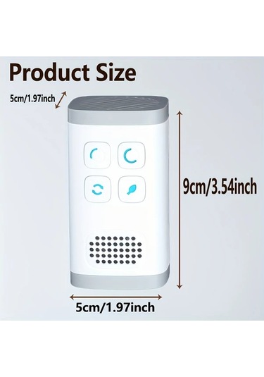 Oldfriend Gri Mini Taşınabilir Negatif İyon Ozon Hava Temizleyici Yatak Ofis Oturma Odası Koku Duman Arındırma