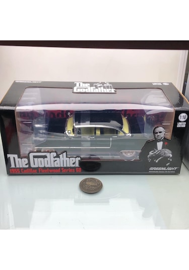 1955 Cadillac Fleetwood The Godfather Black 1 18 Greenlight