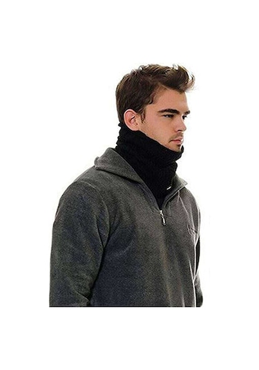 Royaleks Polar Unisex İpli Bere Ve Boyunluk Siyah Diğer