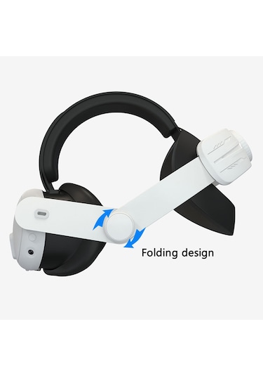 Meta Quest 3 İçin Ayarlanabilir Kafa Kayışı Kafa Bandı Basıncı Azaltın Sabitleme Kayışı Vr Aksesuarı - Siyah