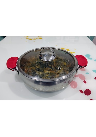 Silikon Tencere Tava Tutacağı Yanmaz Yapışmaz Tutamaç Set Kırmızı