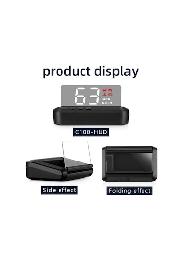 Sones C100 Araba Hud Head-up Display Obd2 Arıza Kodunun Ortadan Kaldırılması Aşırı Hız / Arıza Alarmı